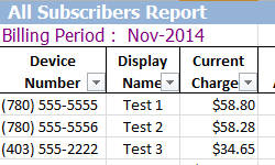 Usage by Subscriber